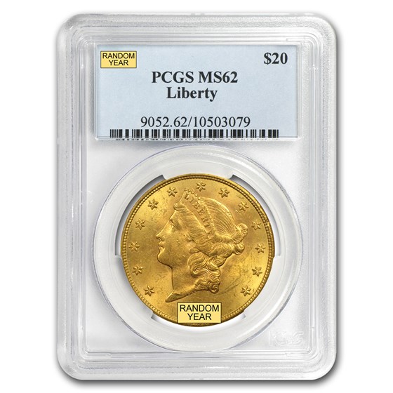 $20 Liberty Gold Double Eagle MS-62 PCGS (Random) $20 Liberty Gold Double Eagle MS-62 PCGS (Random)
